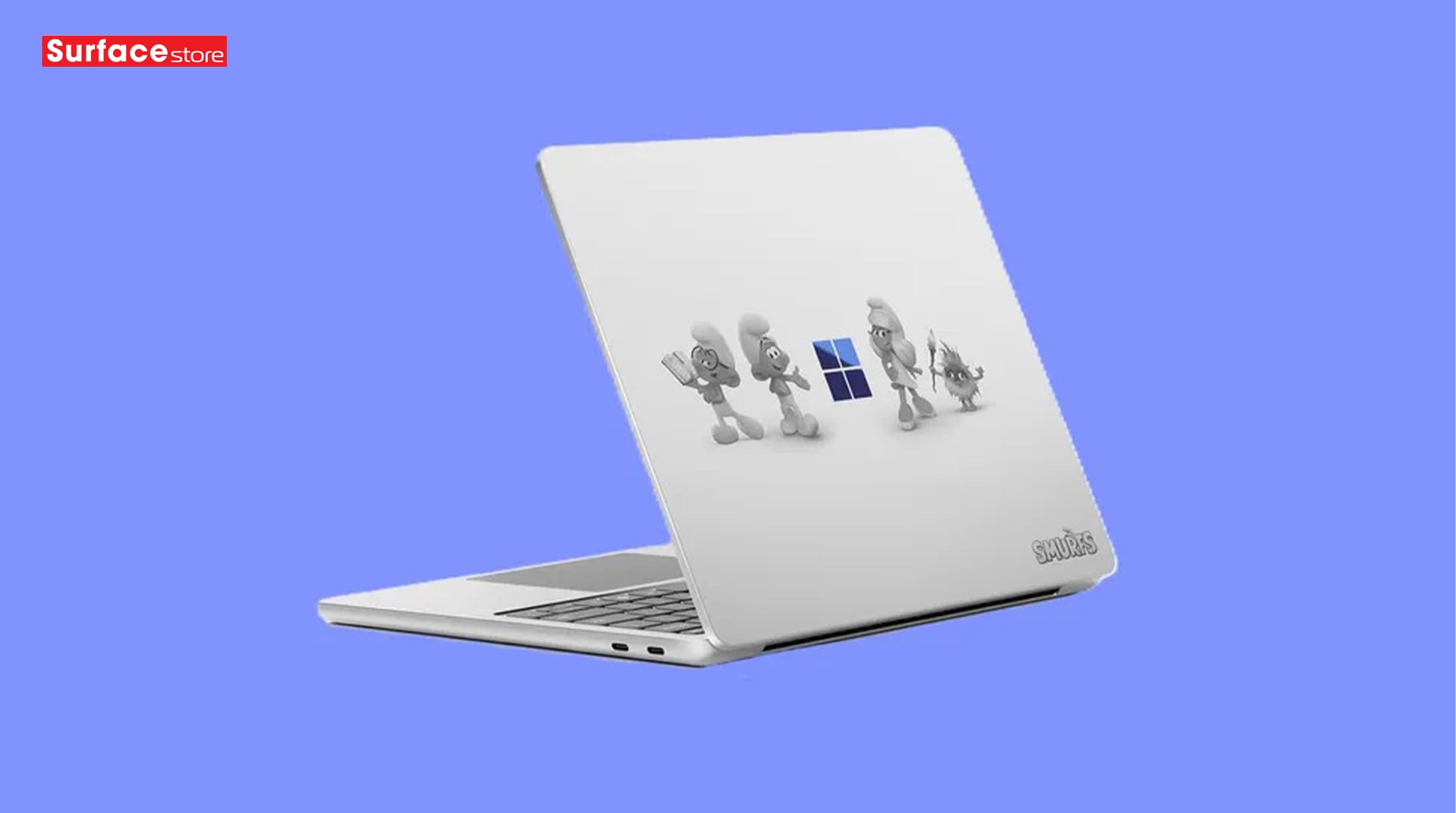Microsoft trình làng Smurface Laptop phiên bản giới hạn: Chỉ 100 chiếc, khắc hình Xì Trum, logo xanh độc đáo!