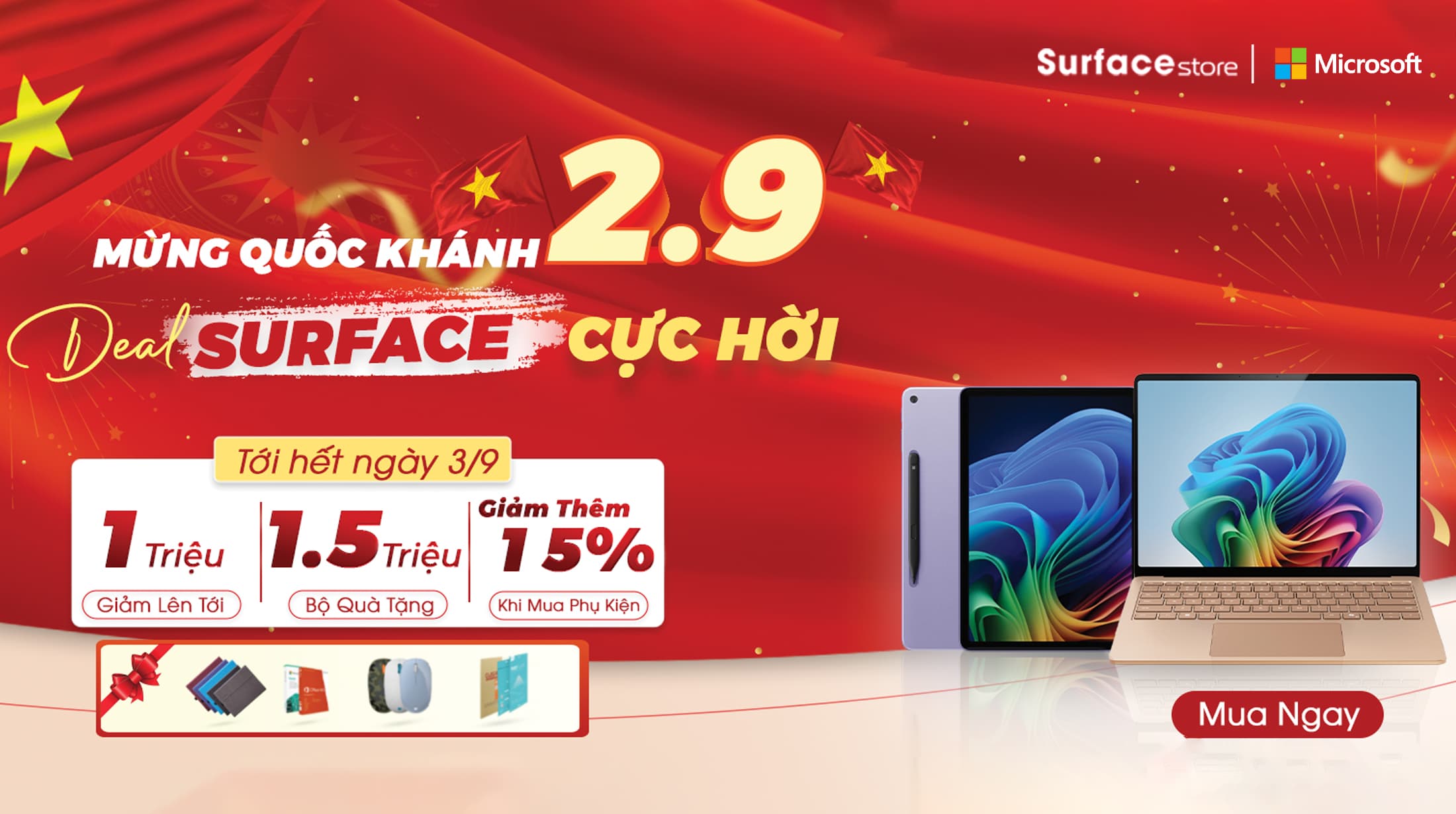 🎆TƯNG BỪNG MỪNG QUỐC KHÁNH 2/9 – DEAL SURFACE KHÔNG THỂ BỎ LỠ